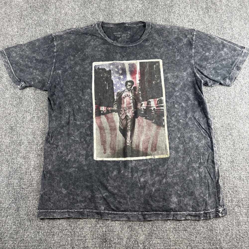 Vintage Style James Dean Graphic Tee - Men's XL Acid Wash T-Shirt Official